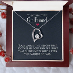ShineOn Fulfillment Forever Love Necklace with elegant pendant, showcasing a delicate jewelry piece symbolizing love and connection.