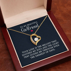ShineOn Fulfillment Forever Love Necklace featuring elegant jewelry with a heart-shaped pendant symbolizing love and connection.