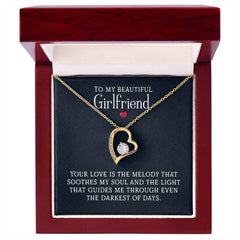 ShineOn Fulfillment Forever Love Necklace featuring a delicate jewelry design symbolizing eternal love, on a neutral background.