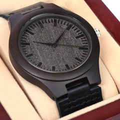 Wooden "You Are My Life" jewelry watch by ShineOn Fulfillment, featuring a sleek wooden band and engraved heartfelt message.